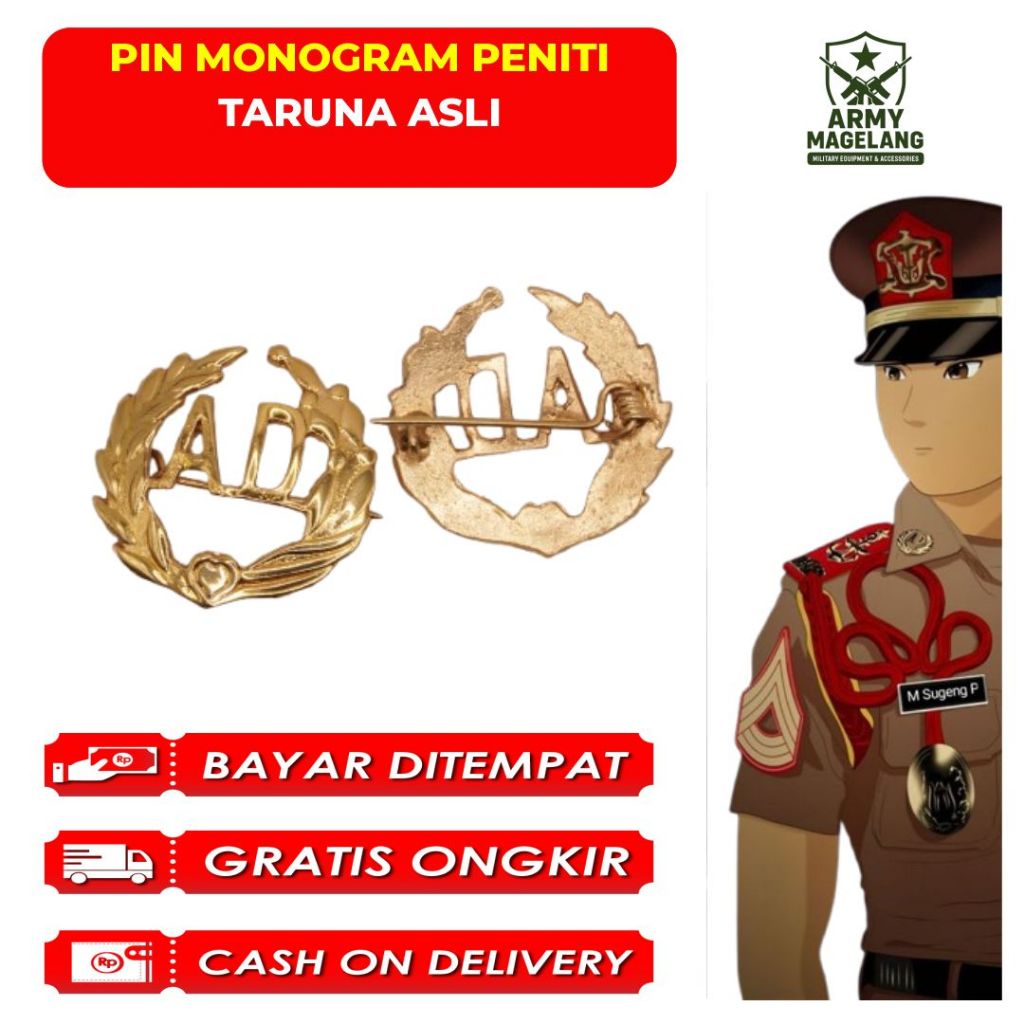 PIN MONOGRAM CROOM PENITI AD TARUNA AKMIL ASLI