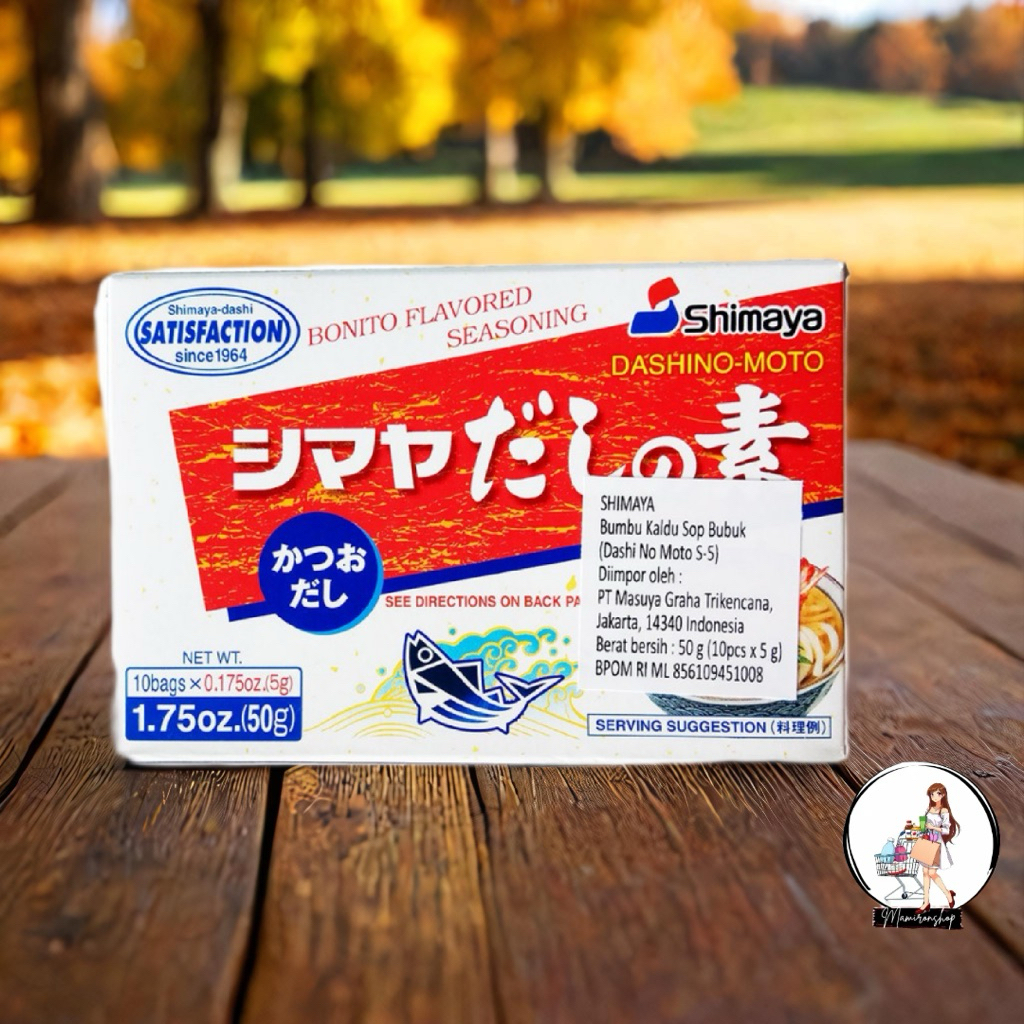 

Shimaya Dashi No Moto S-5 – Kaldu Ikan Bonito Jepang 50gr | Rasa Umami, Halal & Asli Import
