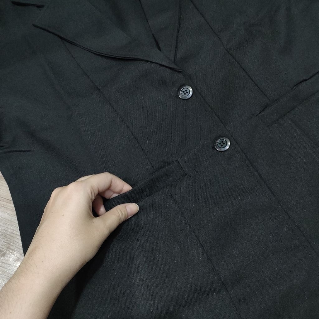 DISKON BLAZER WANITA HITAM JUMBO XXXL / JAS HITAM/ JAS KERJA / BLAZER KANTOR KERJA FORMAL SIDANG