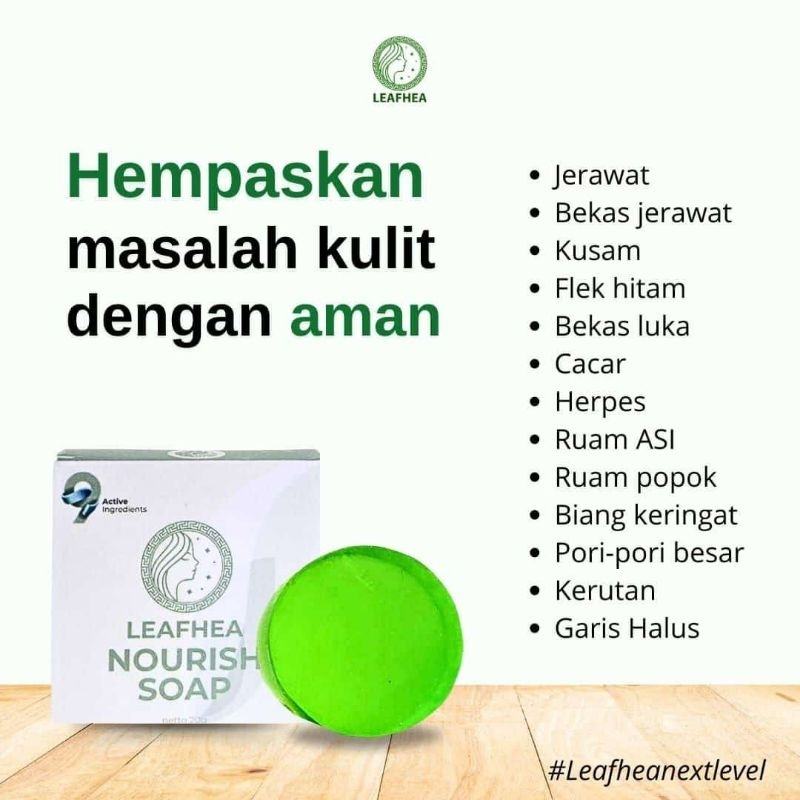 KEMASAN BARU Leafhea Nourish soap ||Produk 100% ORIGINAL LEAFHEA