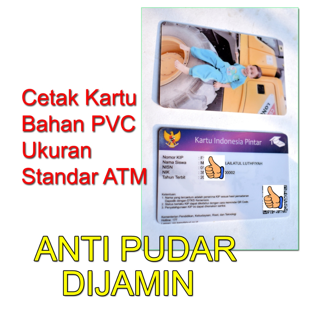 

Cetak Kartu PVC Kartu My Pertamina, NISN, BPJS, KIP, Foto Selfie, Foto Artis Korea (Cetak 2 Sisi)
