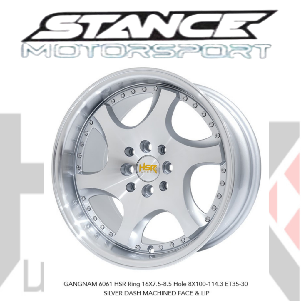 Pelek celong HSR GANGNAM Ring 16 buat yaris jazz brio mobilio vios dll