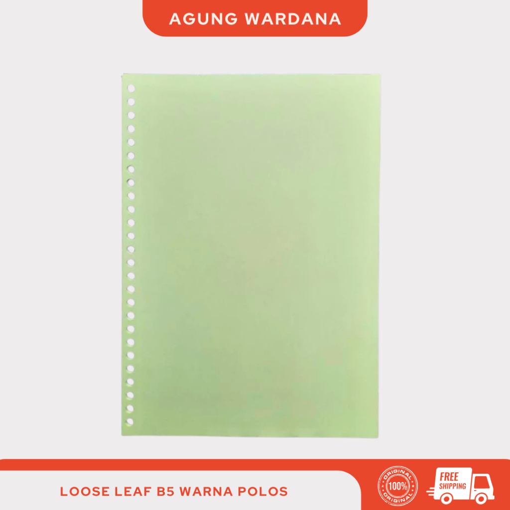 

LOOSE LEAF B5 POLOS WARNA HIJAU DAN KUNING