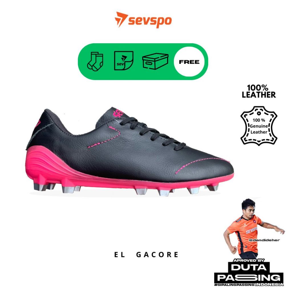 Sevspo Sepatu Bola Kulit El Gacore Kulit Sapi Asli Original Nyaman Empuk dan bisa Menyesuaikan Bentu