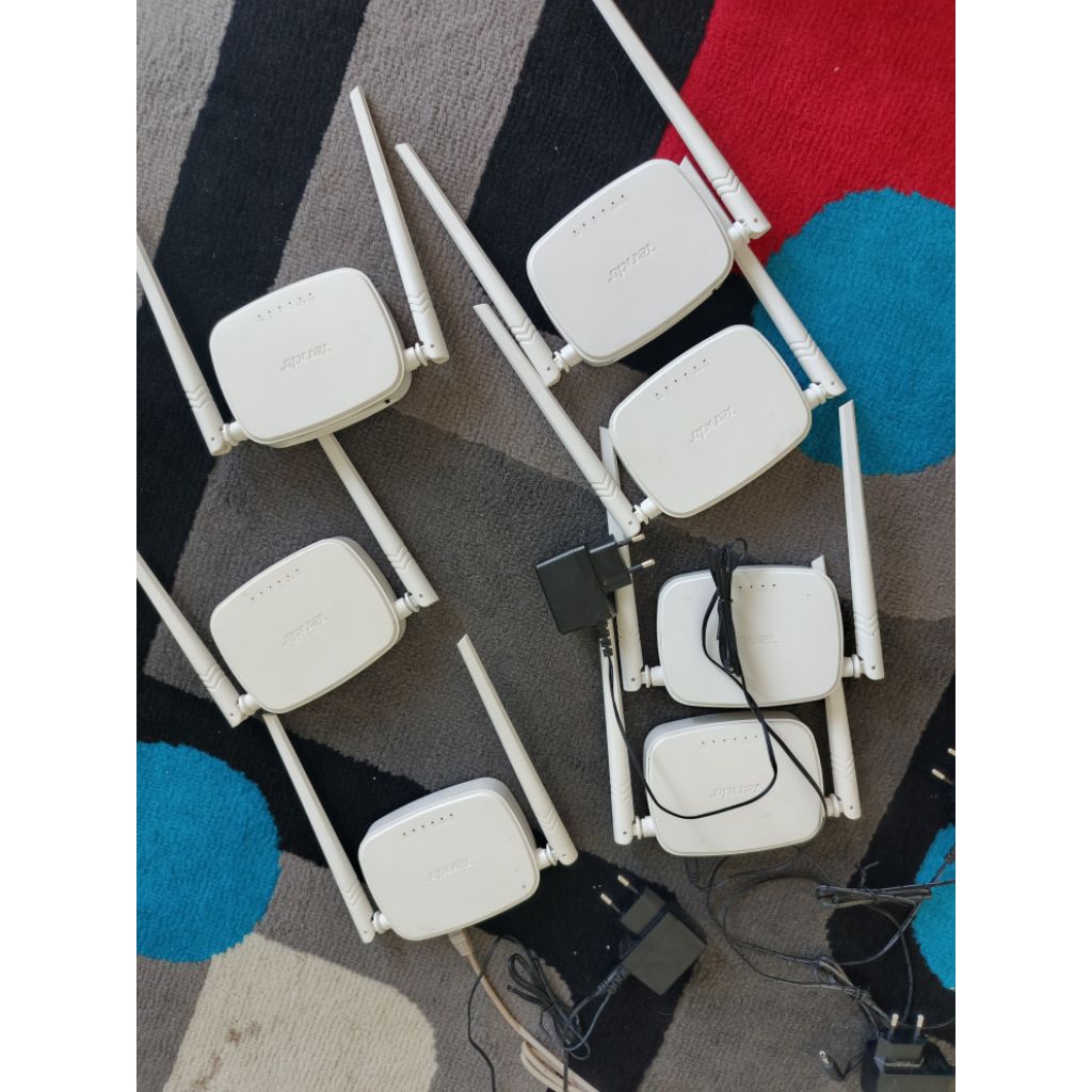 router tenda n301 + adaptor 5 pcs second