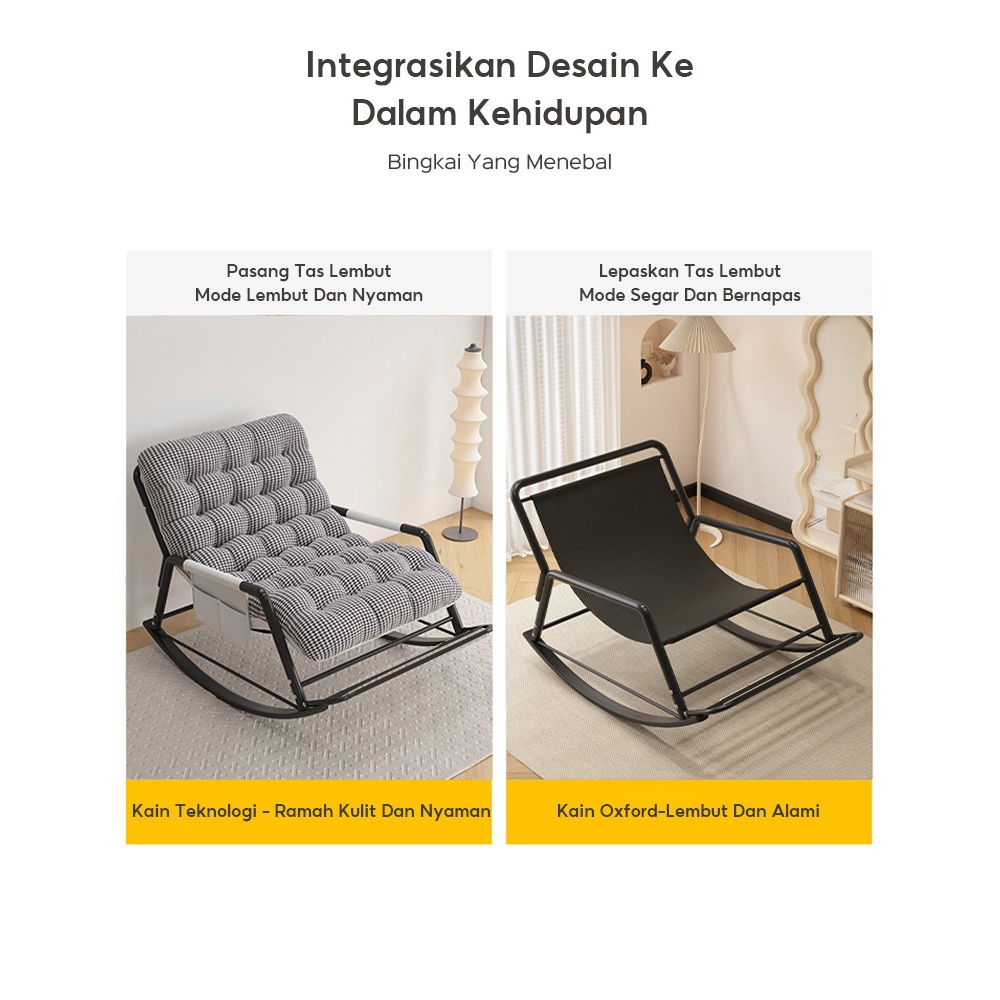 Kucadi [Pengiriman Dari Medan ] Kursi Goyang Double Kursi Santai Kursi Malas Kursi Sofa Malas Kursi
