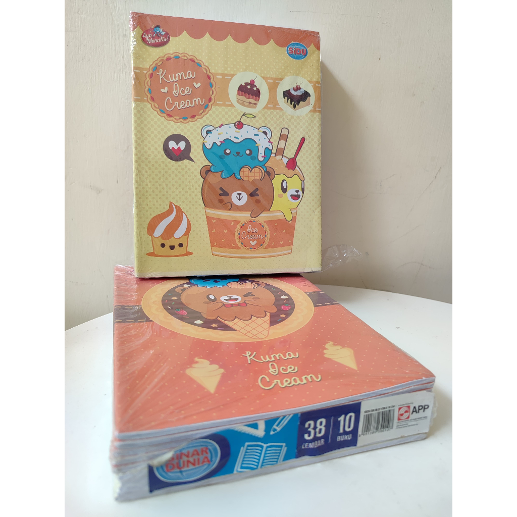 

(1 Pack Isi 10 pcs) Buku Sidu Isi 38 Lembar ORI Kertas HVS Putih / Buku Tulis Sinar Dunia 38 Hal.