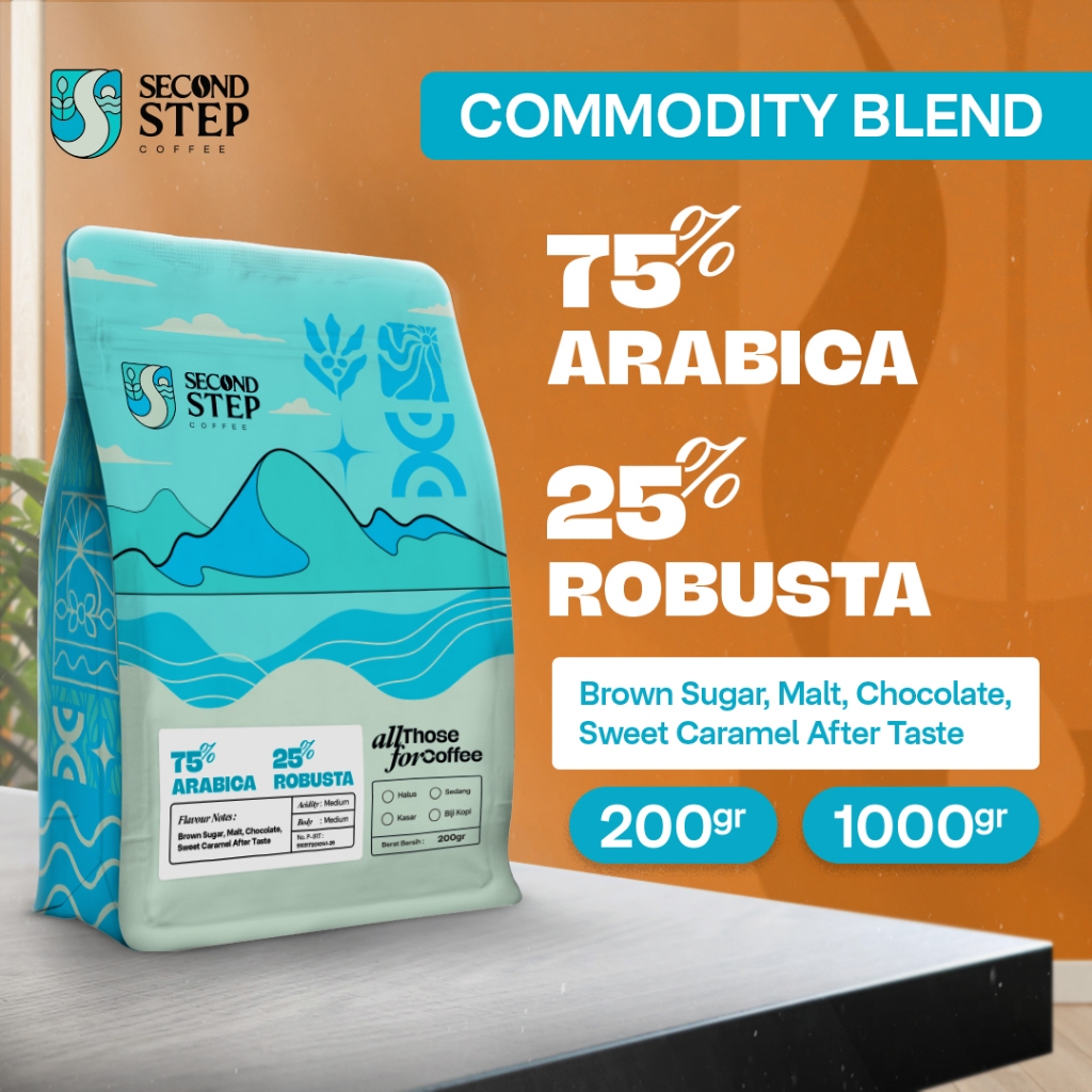 

BIJI KOPI 75% ARABICA Crema Espresso Blend By Second Step Coffee Roastery