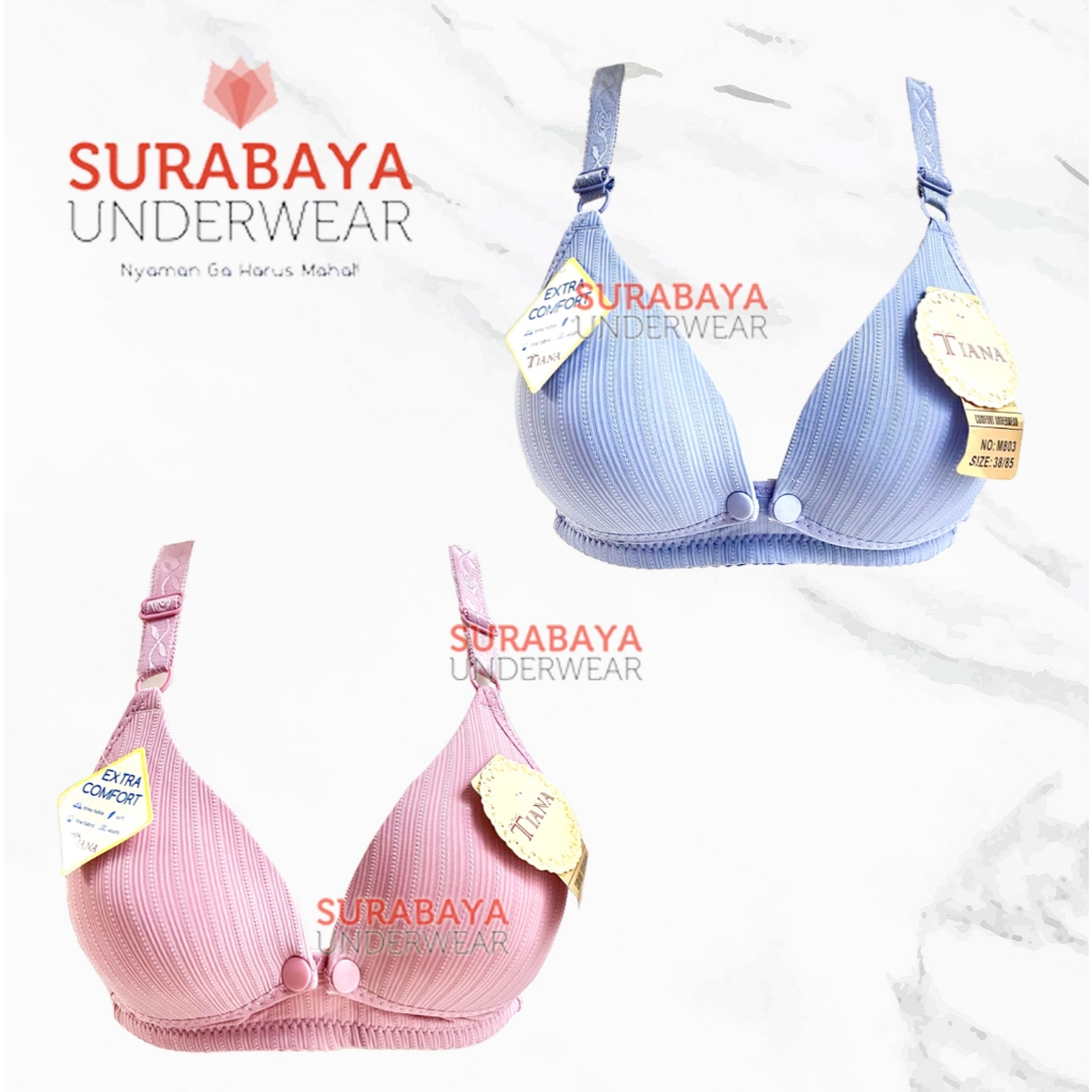 BRA / BH MENYUSUI BUKAAN DEPAN MOTIF GARIS GARIS