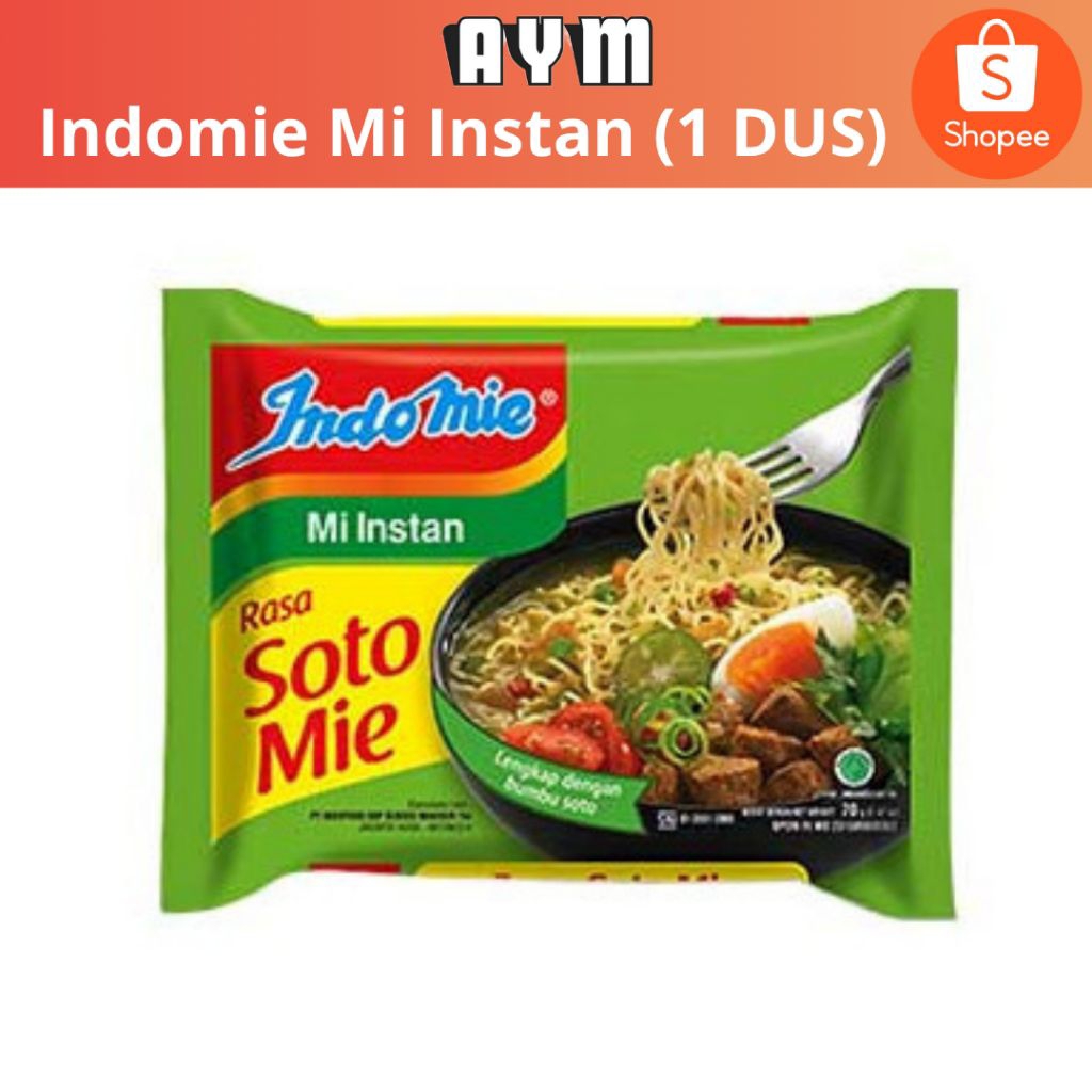 

INDOMIE MIE INSTANT RASA SOTO 70G (1DUS)