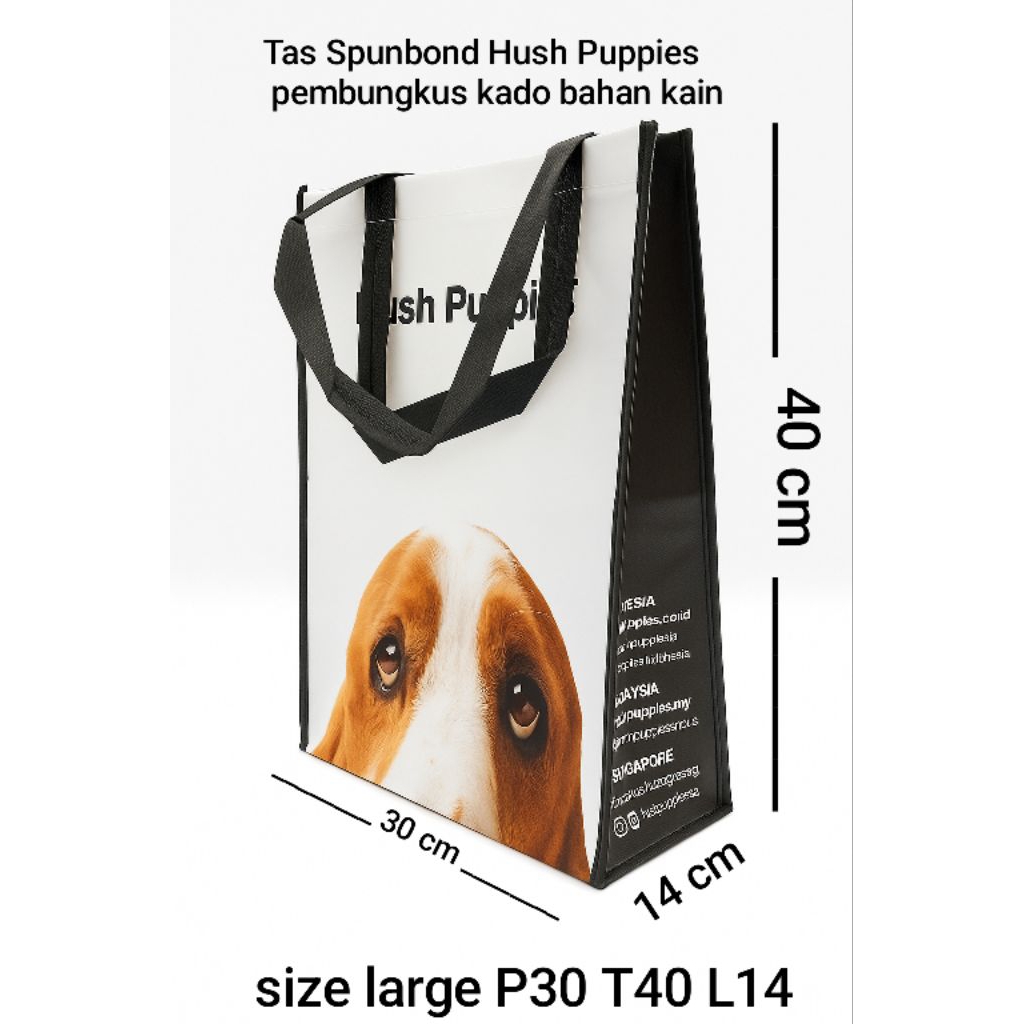 

Tas Spunbond Hush Puppies Pembungkus Kado Bahan Kain Termurce