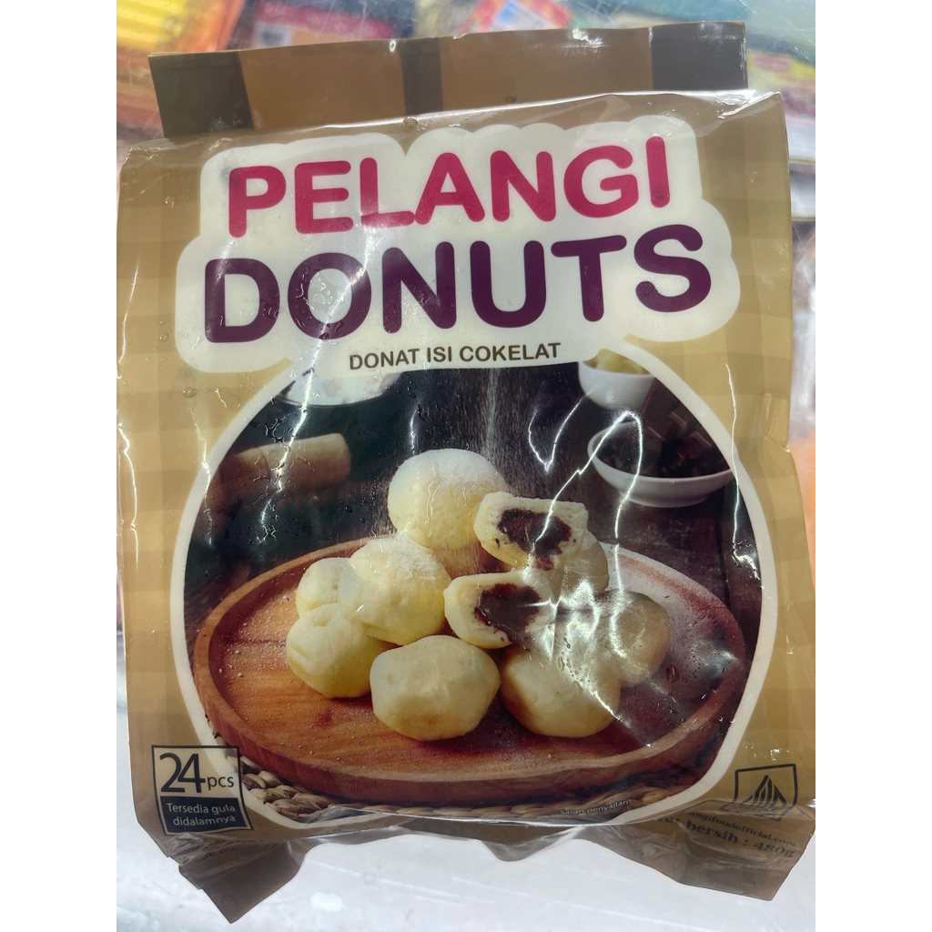 

Pelangi Donuts Isi Cokelat