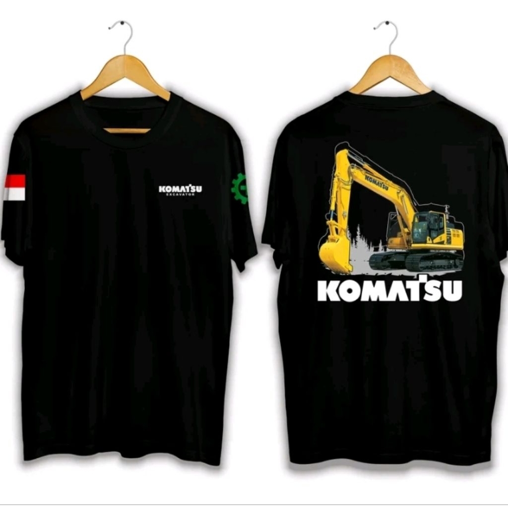 Kaos T shirt Komatsu Excavator