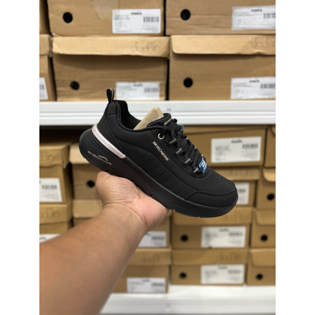 SEPATU WANITA SKECHERS SKECH AIR DYNAMIGHT 2.0 MODERN GLIMPSE BLACK ROSE GOLD SKE150373/BKRG ORIGINA