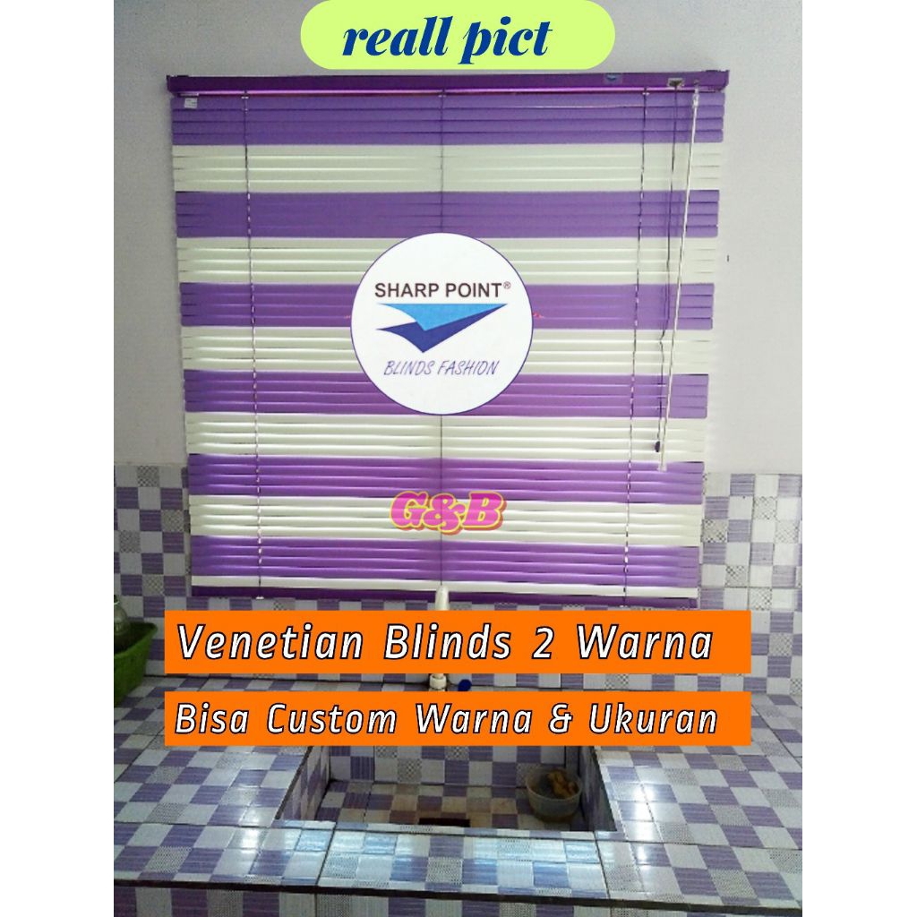 |G&B| Venetian Blind SHARP POINT | 2 WARNA | Kerey Alumunium |