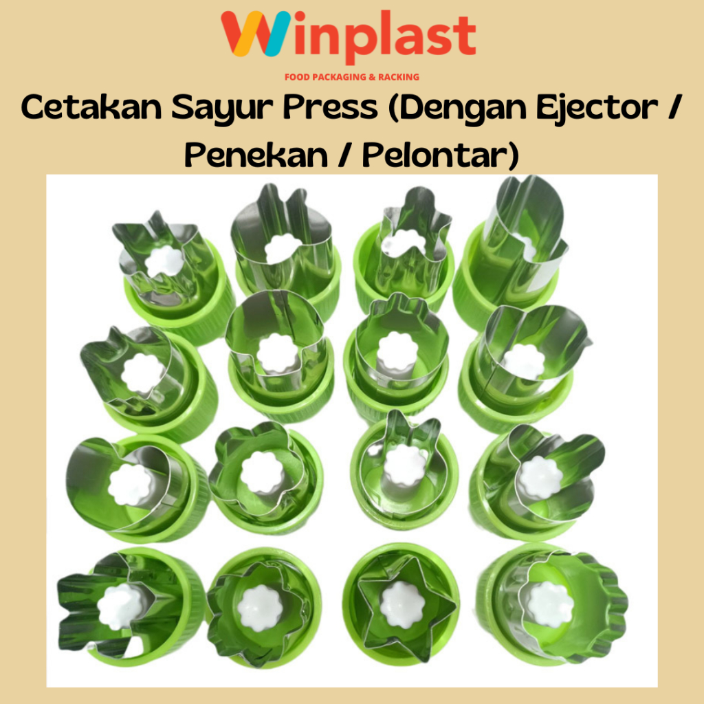 [Ecer per pcs] Pemotong Sayur Press / Cetakan Sayur Dengan Penekan / Ejector / Cetakan Buah dengan P