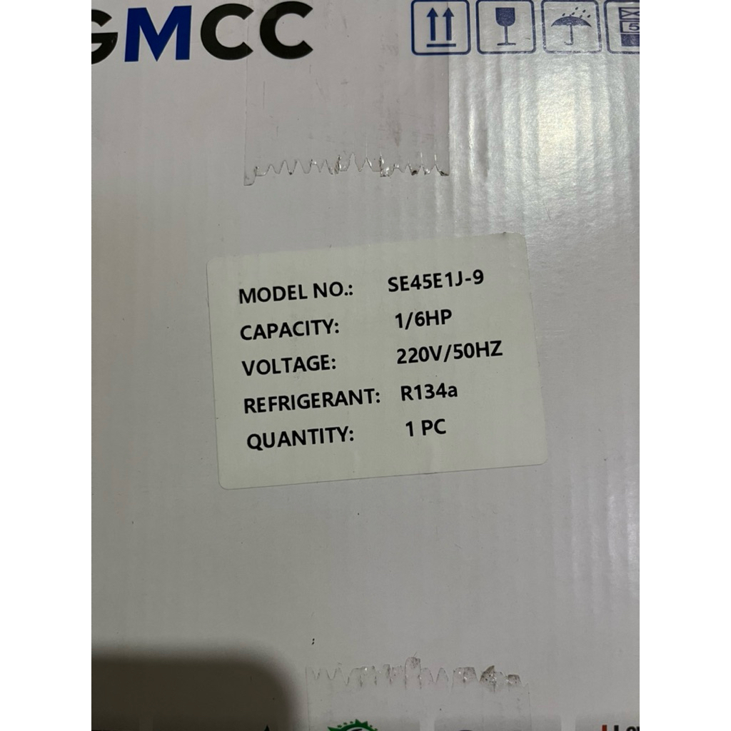 Kompresor Kulkas Sharp 2 Pintu Gmcc Se45E1 J-9 1/6Pk 220V-240V -50Hz.1Ph
