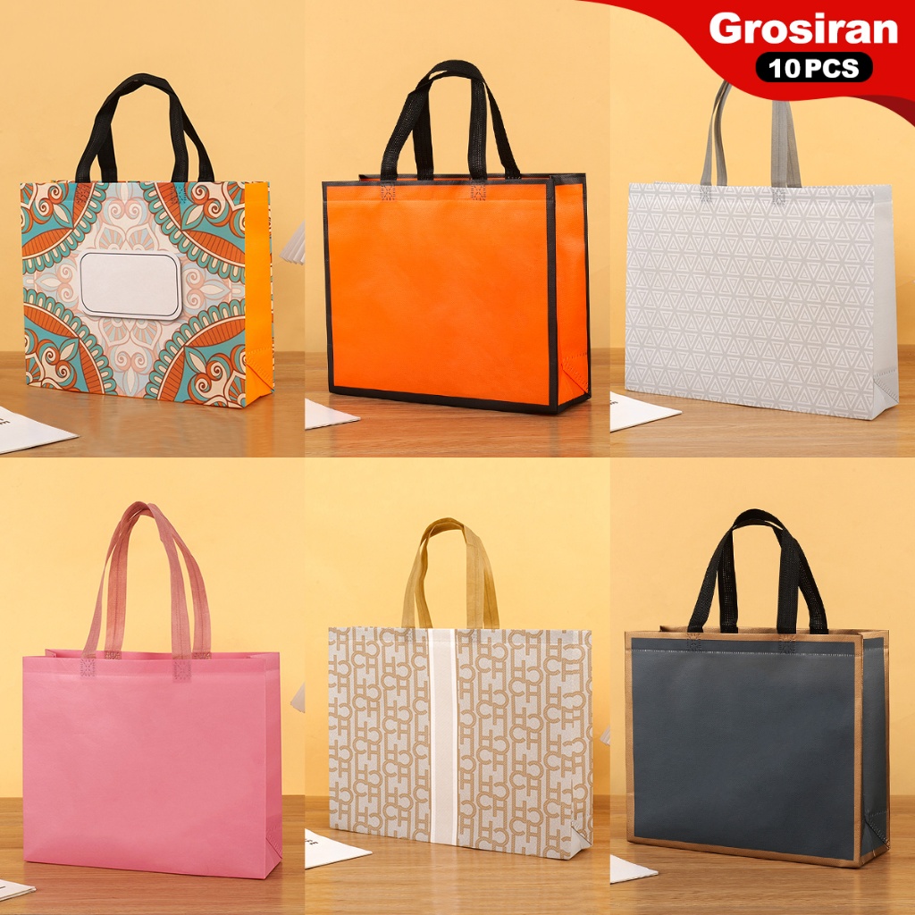 

Grosir 10pcs-Tas hamper - Goodie bag - Tas Belanja - Tas Souvenir - Tas Kado - Tas Jinjing - Tas Lipat-Kantong Belanja - Souvenir - Shopping bag - Spoundbond - Tote Bag - Tas Wanita - Tas Murah - Tas Belanja Murah - Tebal dan Kuat