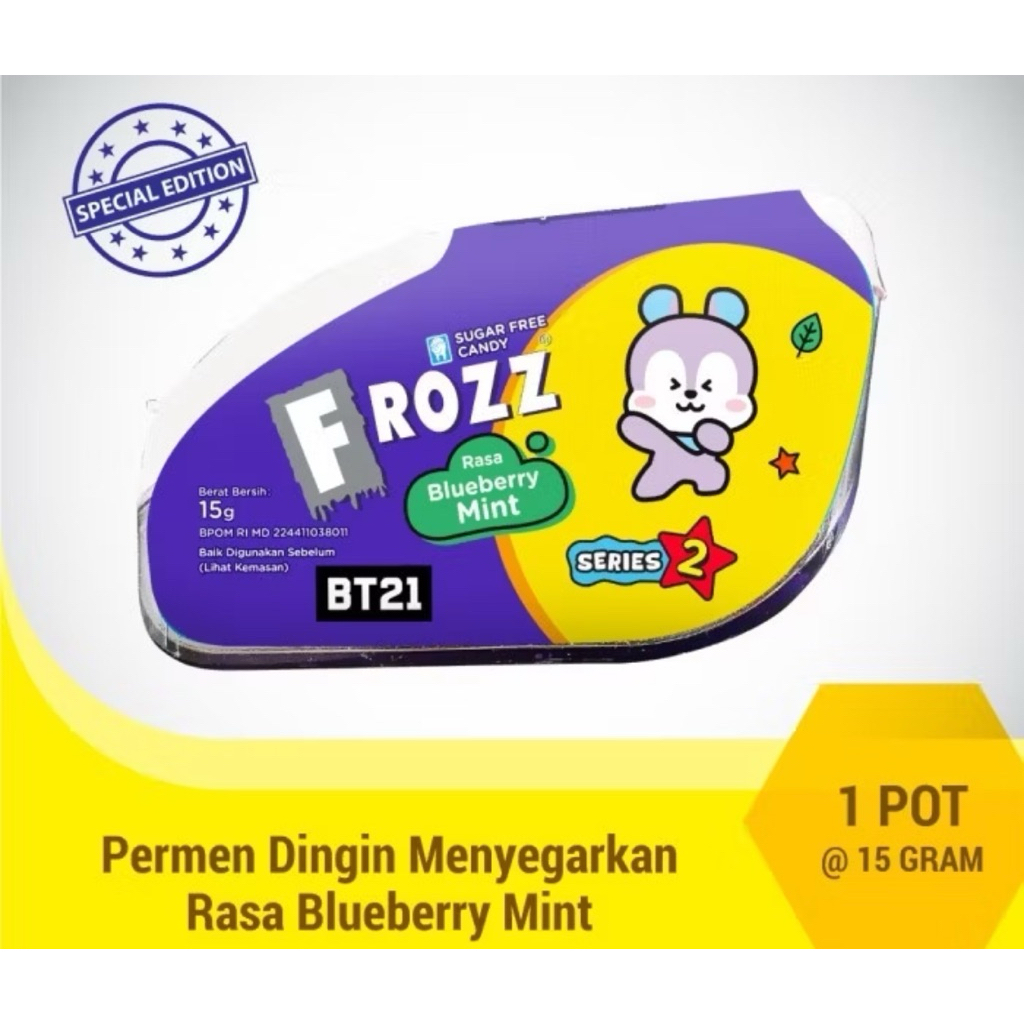 

Permen Frozz Blueberry Mint - Limited Edition BT21 15g