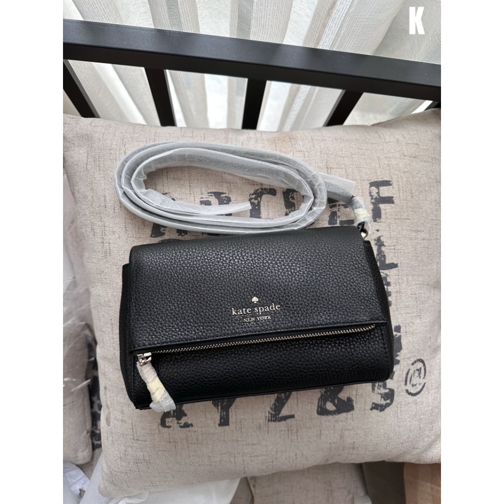 ks bag leila crossbody flap zip black