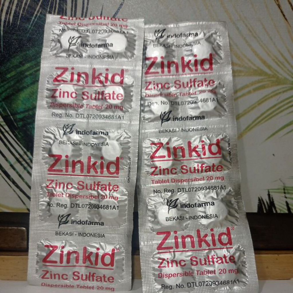 ZINKID Zinc Sulfat 20 mg 10 kaplet | mengobati diare anak usia < 5 tahun | dehidrasi diare