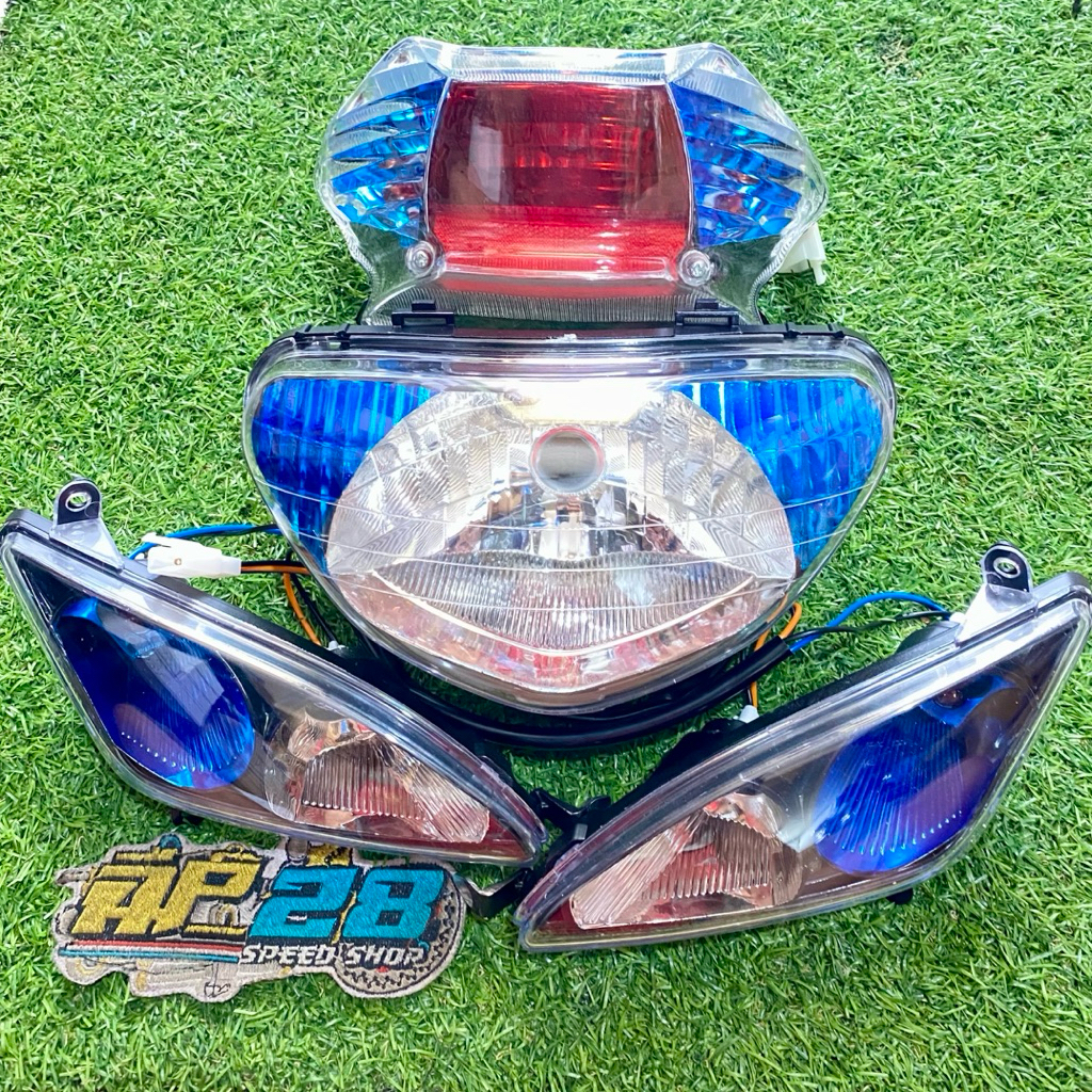 LAMPU DEPAN - LAMPU SEIN - LAMPU STOP MOTOR ( MIO SPORTY 5TL ) MODEL STANDAR CUSTOM BIRU GEN-B / HEA