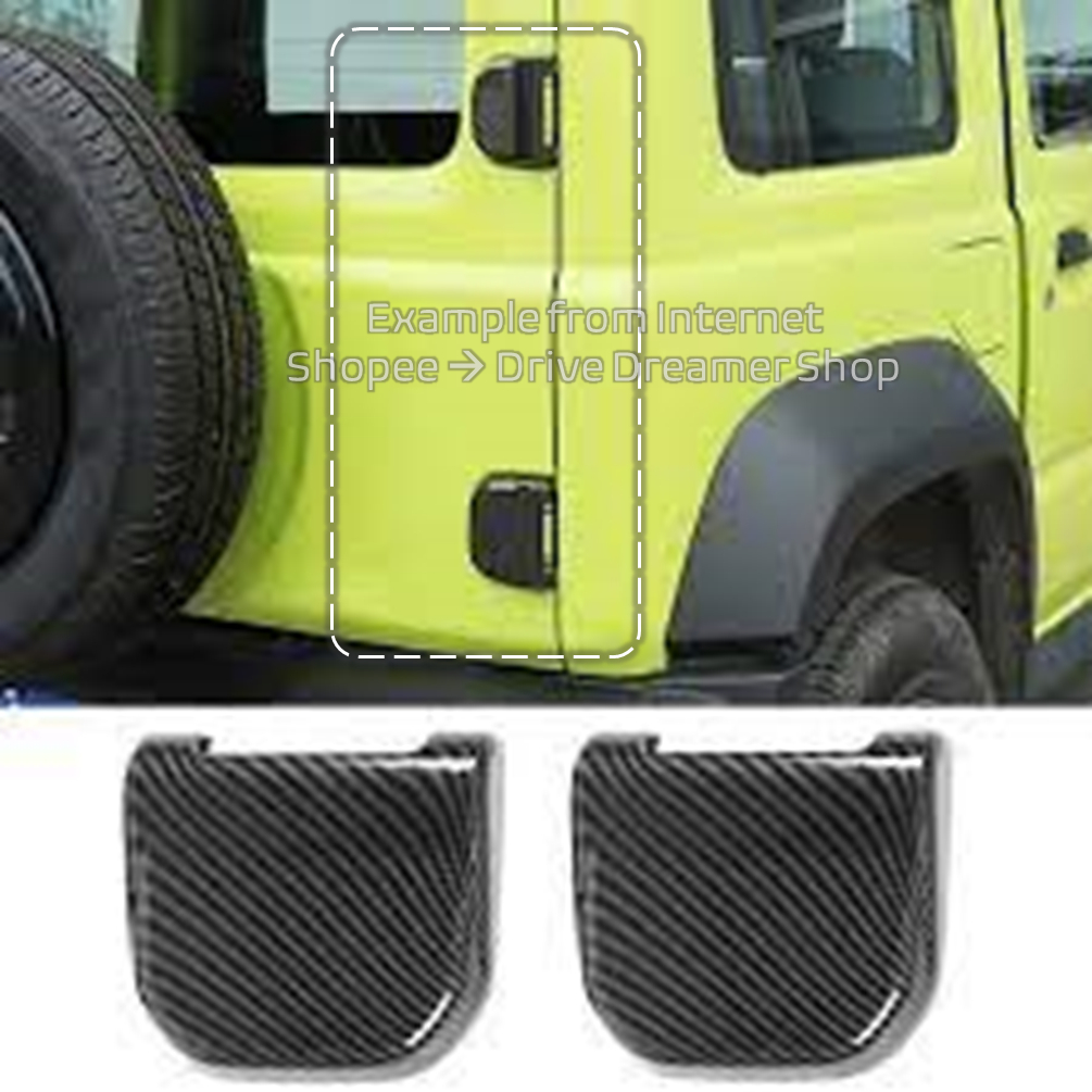Cover Engsel Pintu Jimny JB74 Belakang Carbon | Aksesoris Jimny JB74