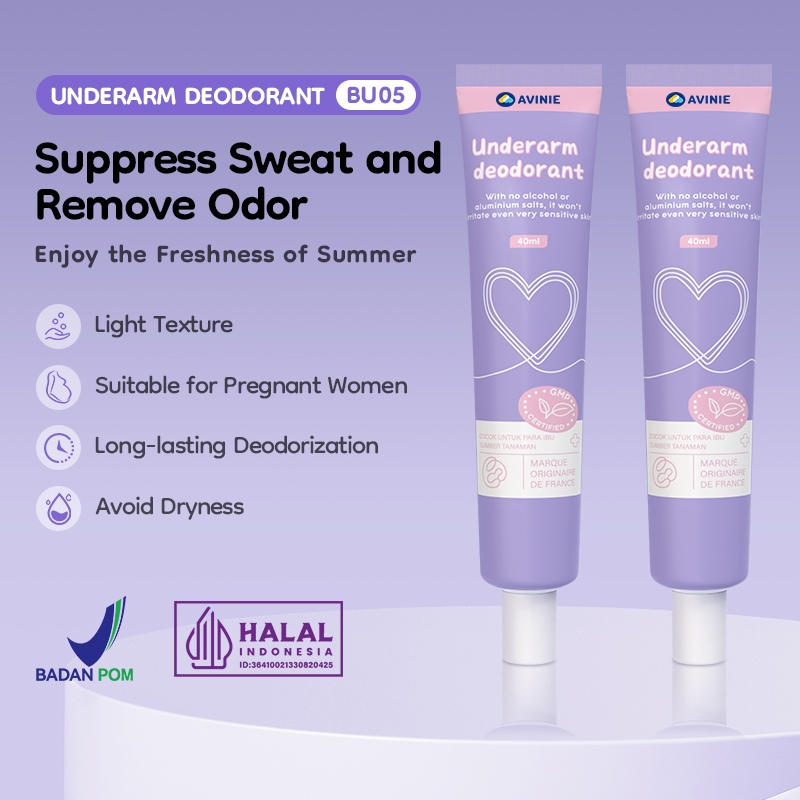 （BPOM）Avinie Antispirant Deodorant Untuk Ibu Hamil Deodorant Cream Natural  40ML BU05