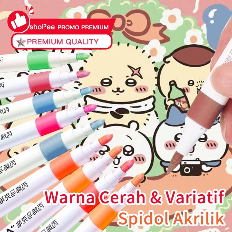 

Acrylic Marker Set Spidol Akrilik DIY Painting Spidol Pastel Pulpen Highlight Drawing Warna