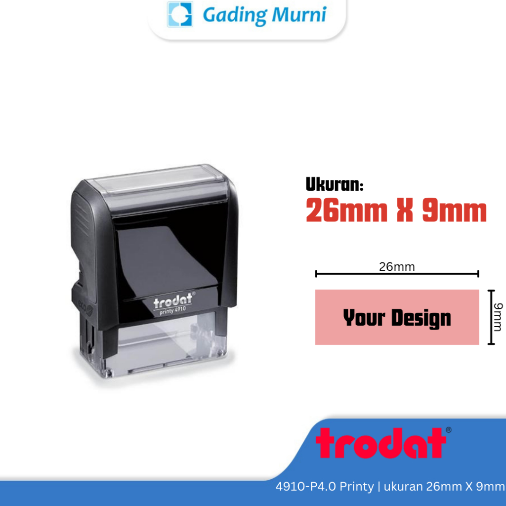 

Stempel Praktis dan Otomatis Trodat 4910 Ukuran 26 X 9 mm