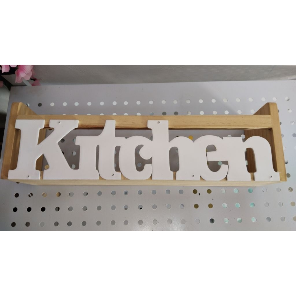 rak bumbu dapur tempel dinding (tulisan kitchen)multifungsi(41, 8.5,10)