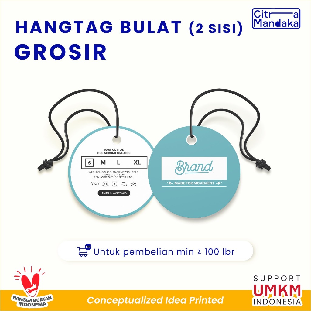 

Hang Tag Bulat Custom 2 Sisi Grosir A3 | HangTag Baju Free Design | Tag baju | Hang Tag Akesoris Produk Thank you Olshop