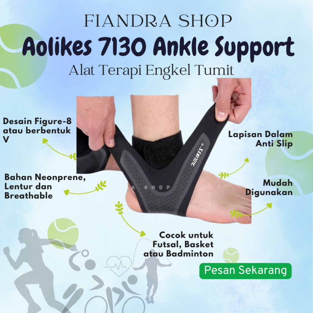 Ankle Support Brace Pelindung Engkel Kaki Olahraga Pria Wanita