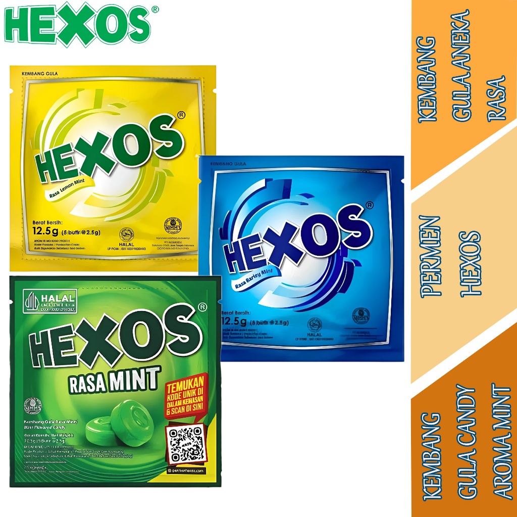 

Permen Varian Rasa - Permen Hexos - Permen Pelega Tenggorokan - Isi 5butir x 2,5gr