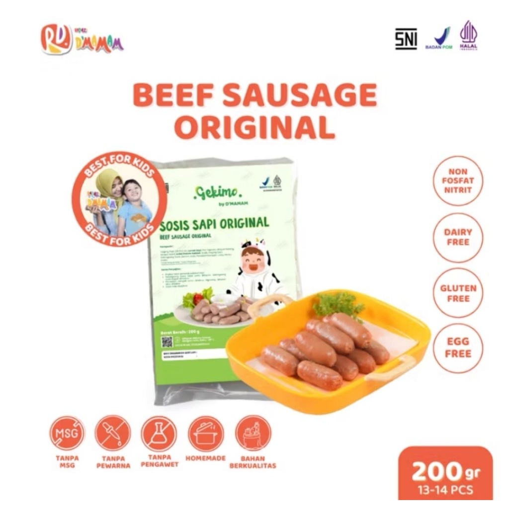 

D'MAMAM - Gekimo Sosis/MPASI Homemade/Tanpa telur