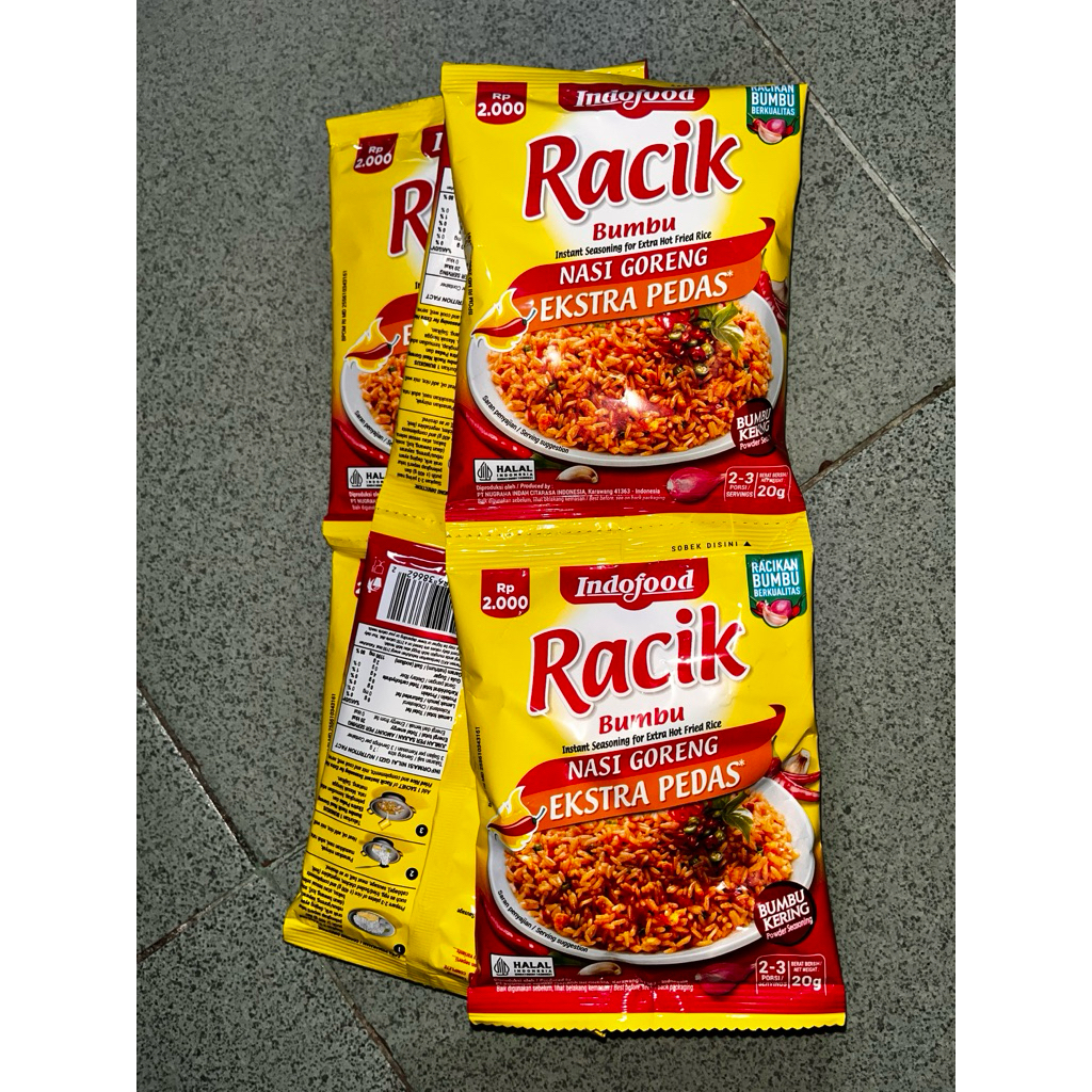 

Racik Nasi Goreng Ekstra Pedas 1renteng 10pcs