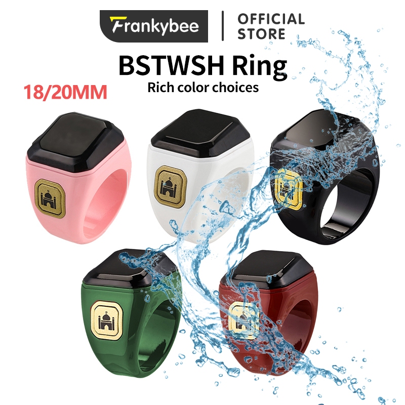 Frankybee LED Display Cincin Tasbih Digital Smart Zikr Ring Muslim Modern Baterai Tahan Lama Cincin