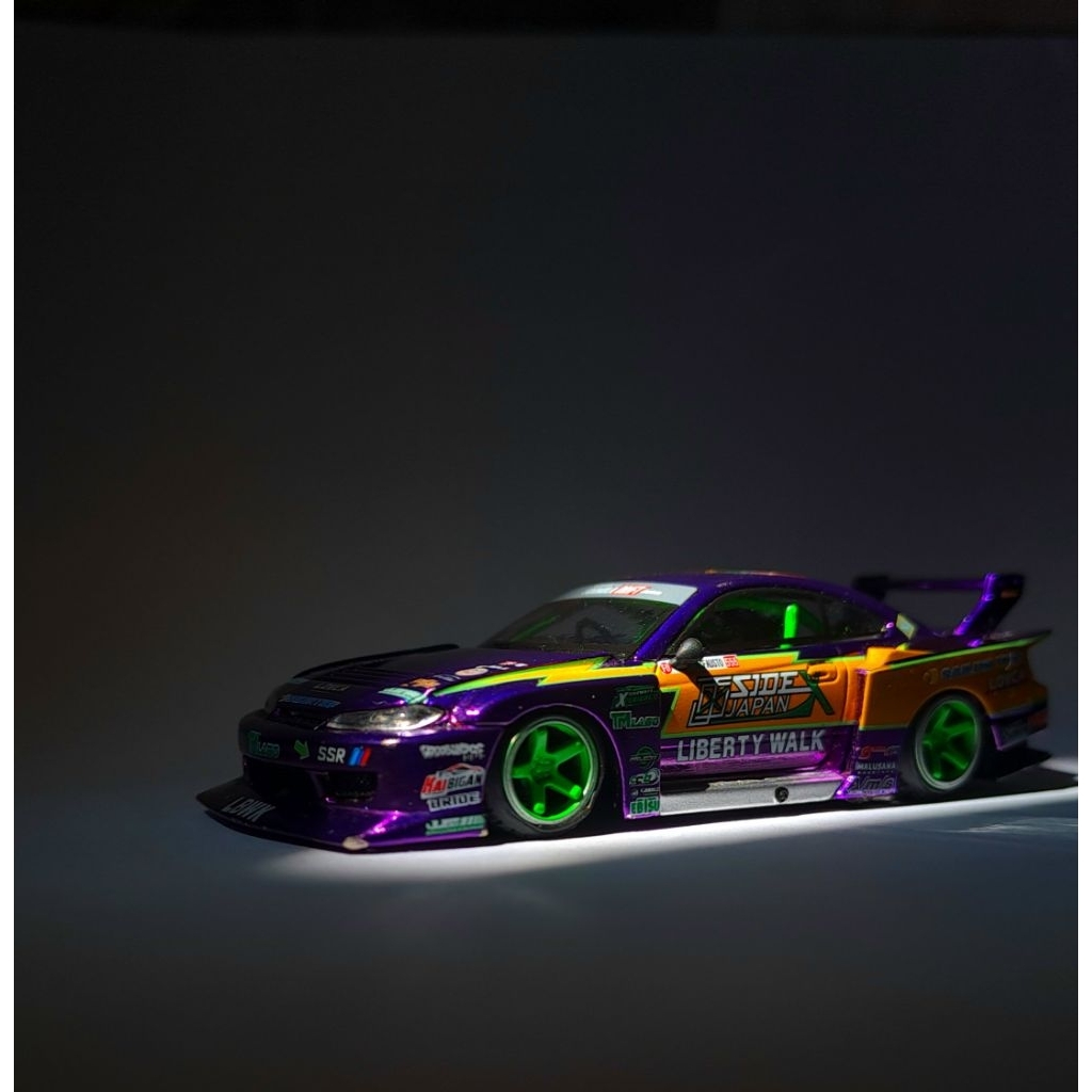 Mini GT Nissan Silvia S15 Terong Ungu Loose Mulus