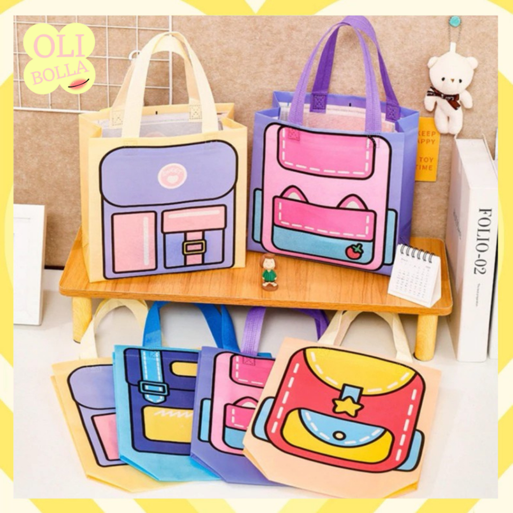 

Goodie bag Ulang Tahun Souvenir Hampers Bag Lucu Tas Sekolah SPUNDBOND Lucu ST26
