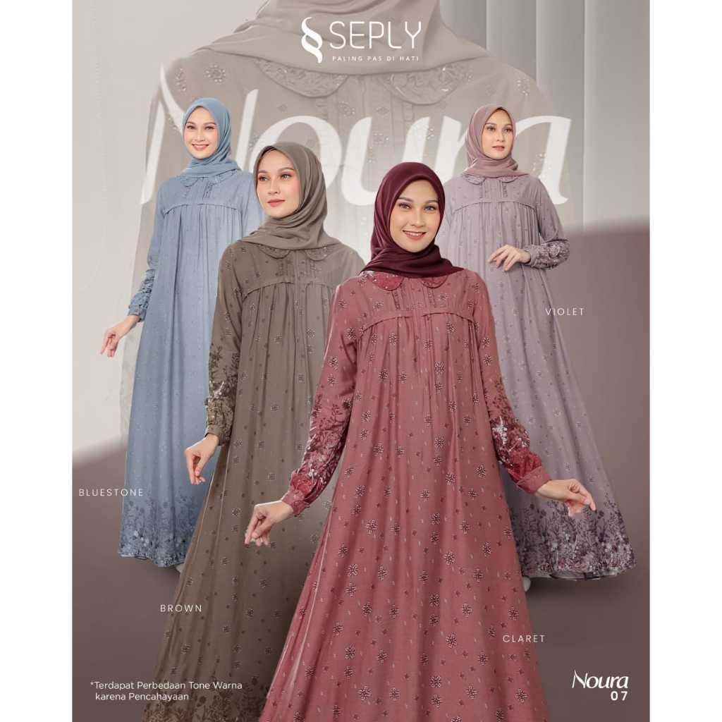 BAJU GAMIS TERBARU SEPLY NOURA 07 ORI/ GAMIS DEWASA MOTIF BAHAN KATUN ADEM by SEPLY NOURA 07 ORI/ BA
