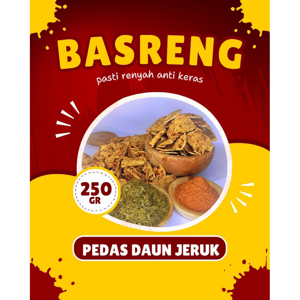 

Basreng Pipih pedas daun jeruk 250gr