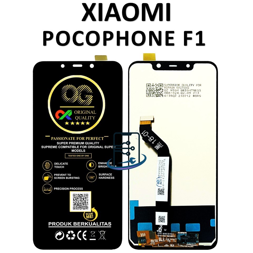 LCD TOUCHSCREEN XIAOMI POCOPHONE F1 COMPLETE ORIGINAL 100% FULLSET
