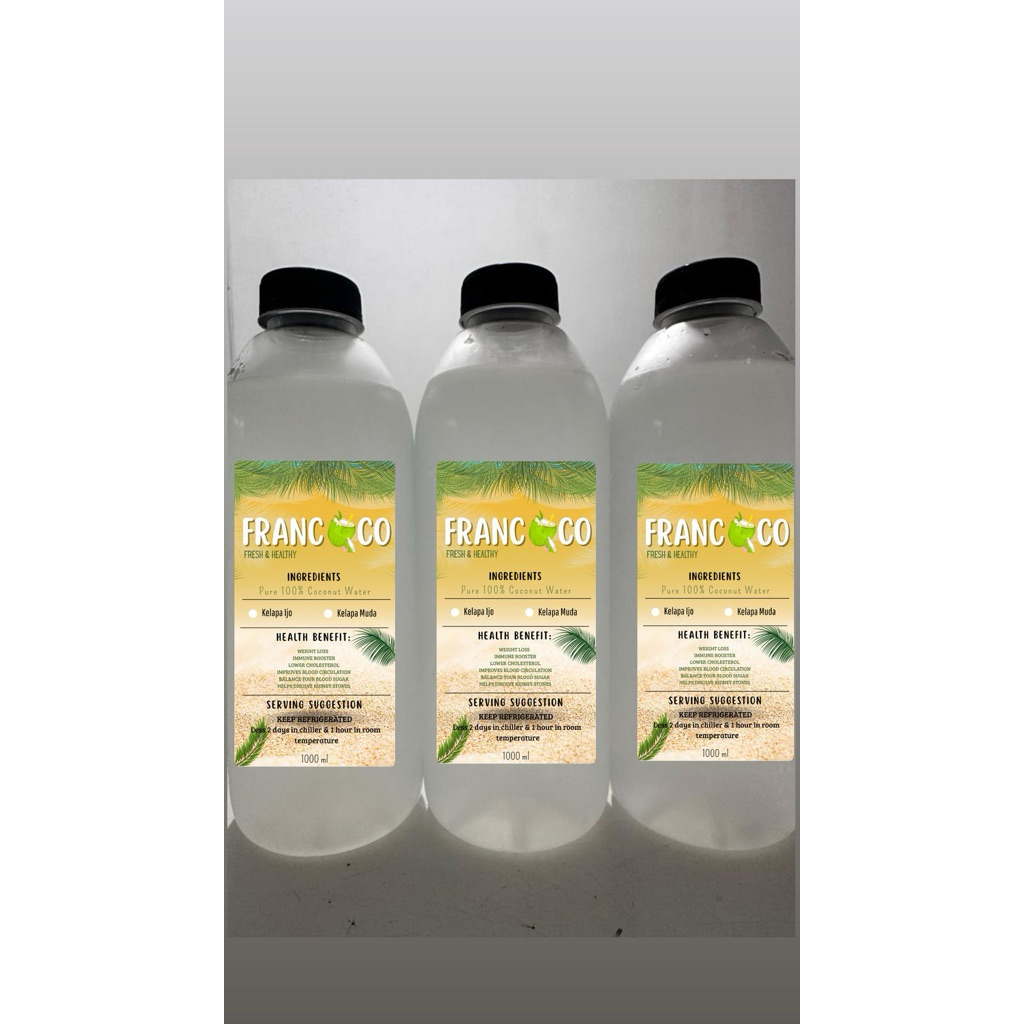 

air kelapa muda murni 1 Liter tinggi serat