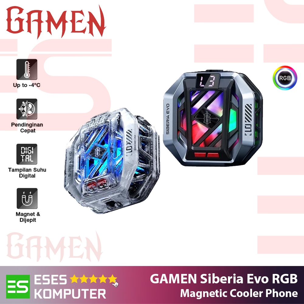 Cooler Phone GAMEN Siberia Evo RGB | Magnetic Cooling Fan Raditor