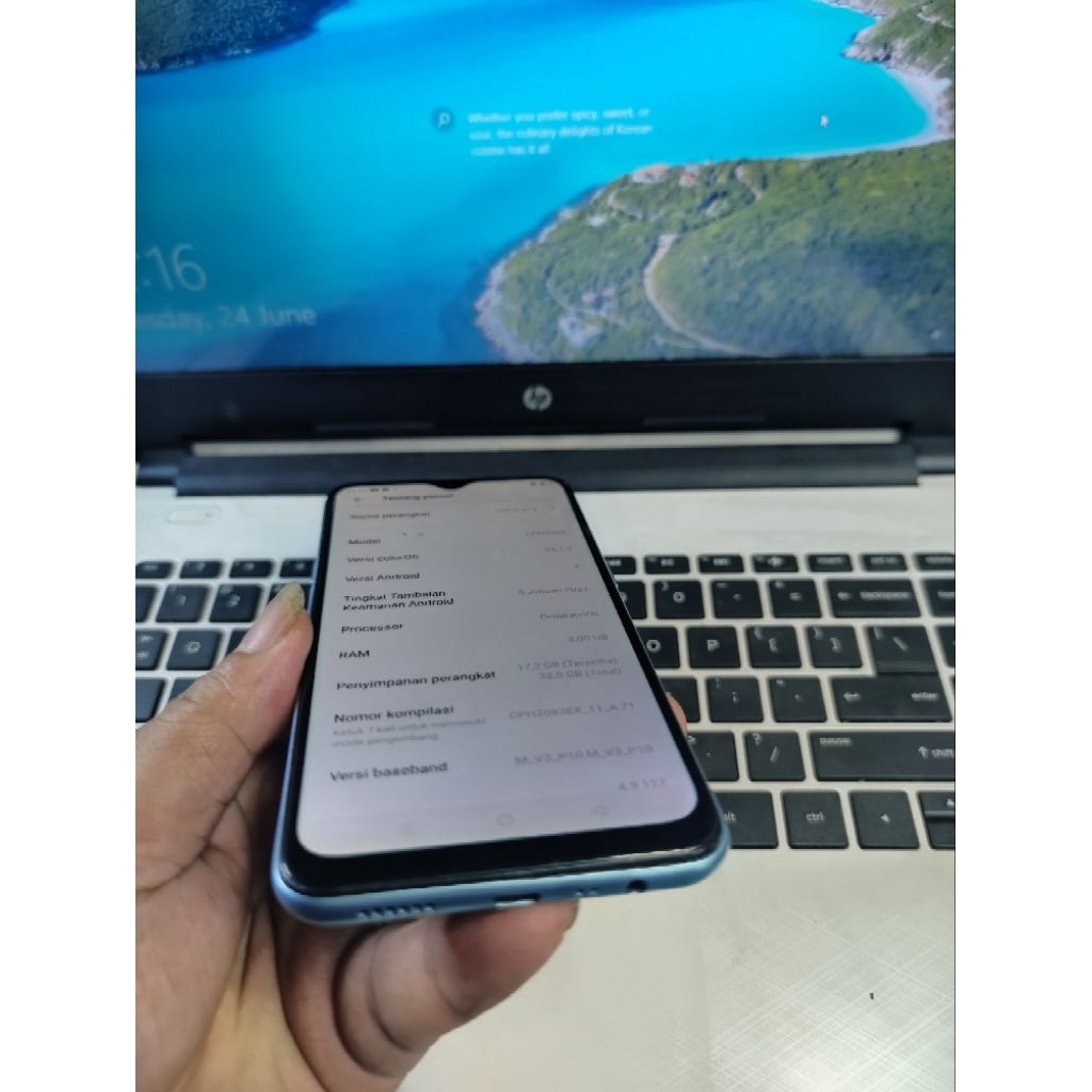 Oppo a12 ram 3/32  hp origin bukan repalbish