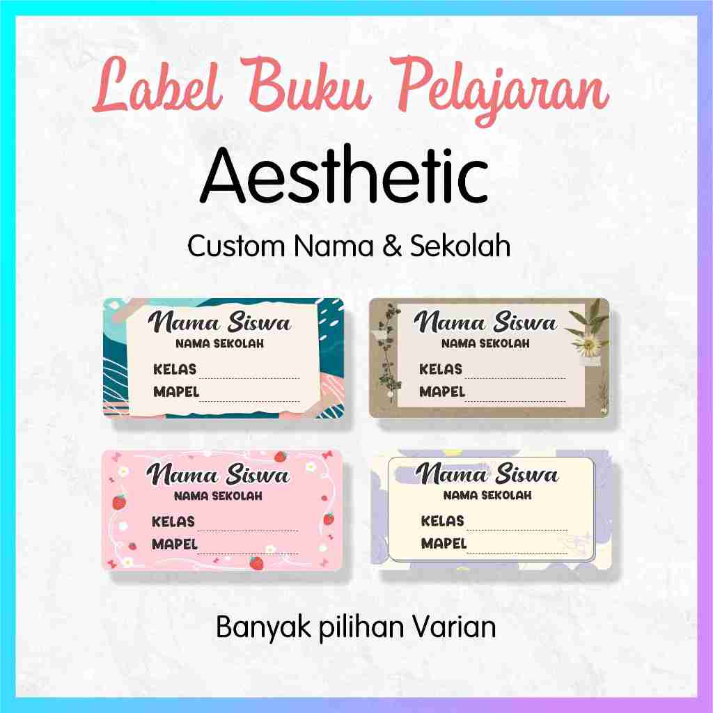 

Sticker Label Buku Pelajaran (21 PCS) Sekolah Aesthetic/ Sticker Custom Aesthetic/ Sticker Nama Aesthetic / Sticker Mapel Aesthetic
