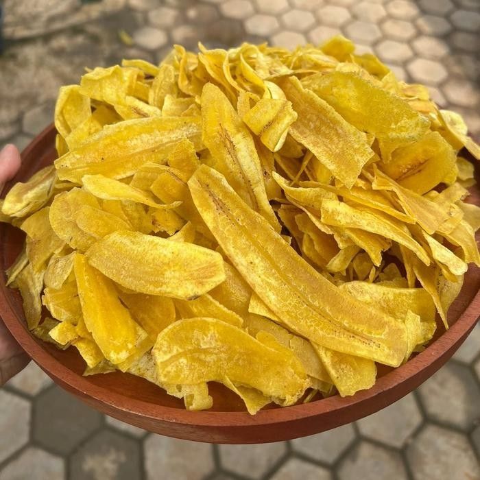 

Keripik Pisang Kepok Panjang Asin Renyah Gurih250gr