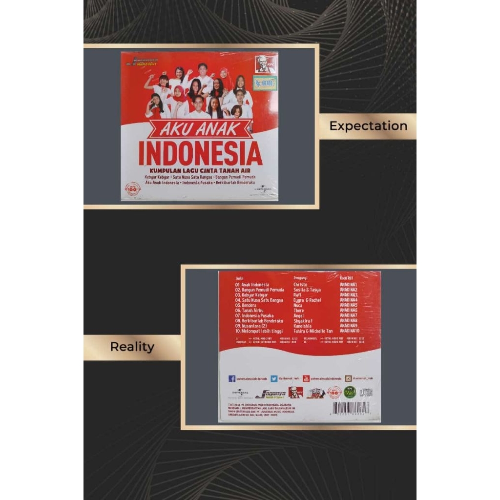 CD audio lagu perjuangan aku anak Indonesia