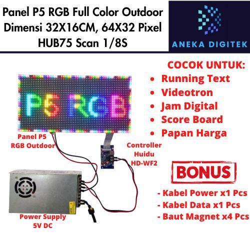 Panel Module Modul LED P5 Running Text SMD RGB Full Color Outdoor
