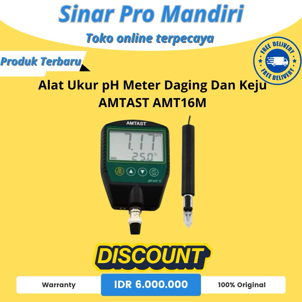Alat Ukur pH Meter Daging Dan Keju AMTAST AMT16M